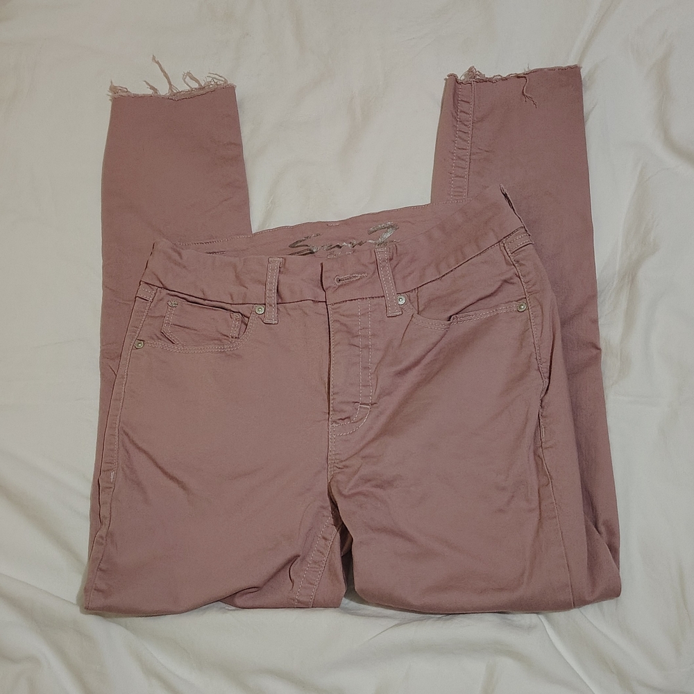 Seven7 Women's High Rise Mauve Jeans